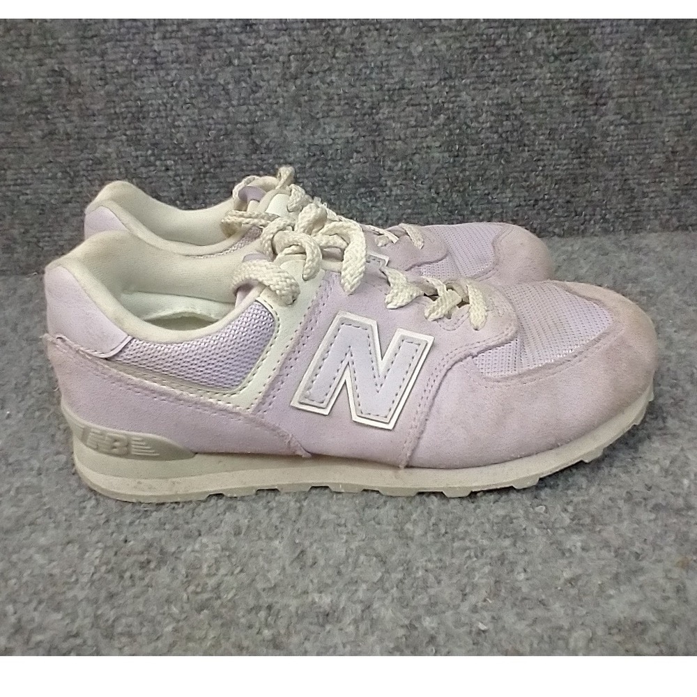 New Balance 574 Sneakers‎ Kids Size 3.5 Purple GC574ESL Suede Mesh Lace Up